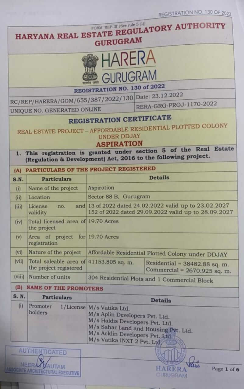 Vatika aspiration plots